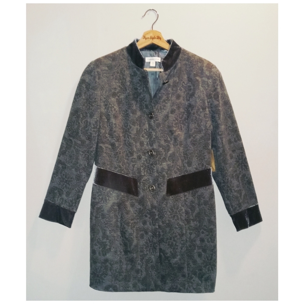 Cold Water Creek Jacquard Riding Jacket‎ Petites